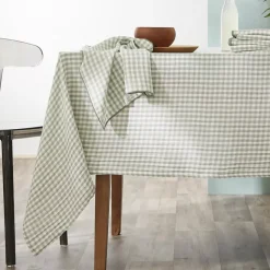 Set di 2 strofinacci in garza di cotone (50 x 70 cm) Gaïa vichy Verde eucalipto