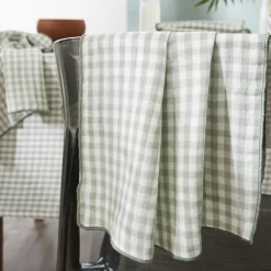 Set di 2 strofinacci in garza di cotone (50 x 70 cm) Gaïa vichy Verde eucalipto