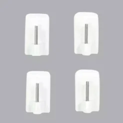 Set di 4 supporti adesivi per PVC Bianco