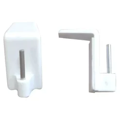 Set di 4 supporti adesivi per PVC Bianco