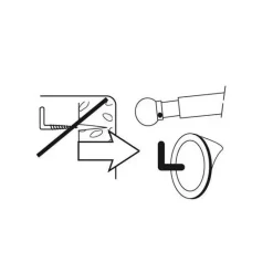 Set di 2 supporti adesivi in metallo Bianco laccato