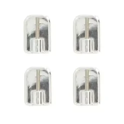 Set di 4 supporti adesivi cromato