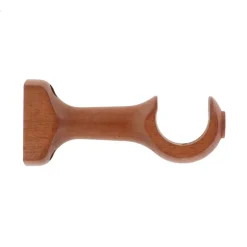 Set di 2 supporti asta fissi in legno (L11.5 cm/ D28 mm) Nils grondaia Naturale