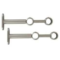 Set di 2 supporti doppi regolabili (L150 - L195 / Ø20 mm) Argento