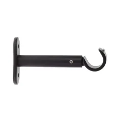 Set di 2 supporti fissi (L90 / D20 mm) Jim gouttière Nero opaco