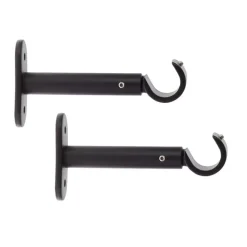 Set di 2 supporti fissi (L90 / D20 mm) Jim gouttière Nero opaco