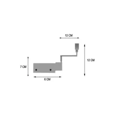 Set di 2 supporti Fix'vit (L180 - Ø20 mm) Argento
