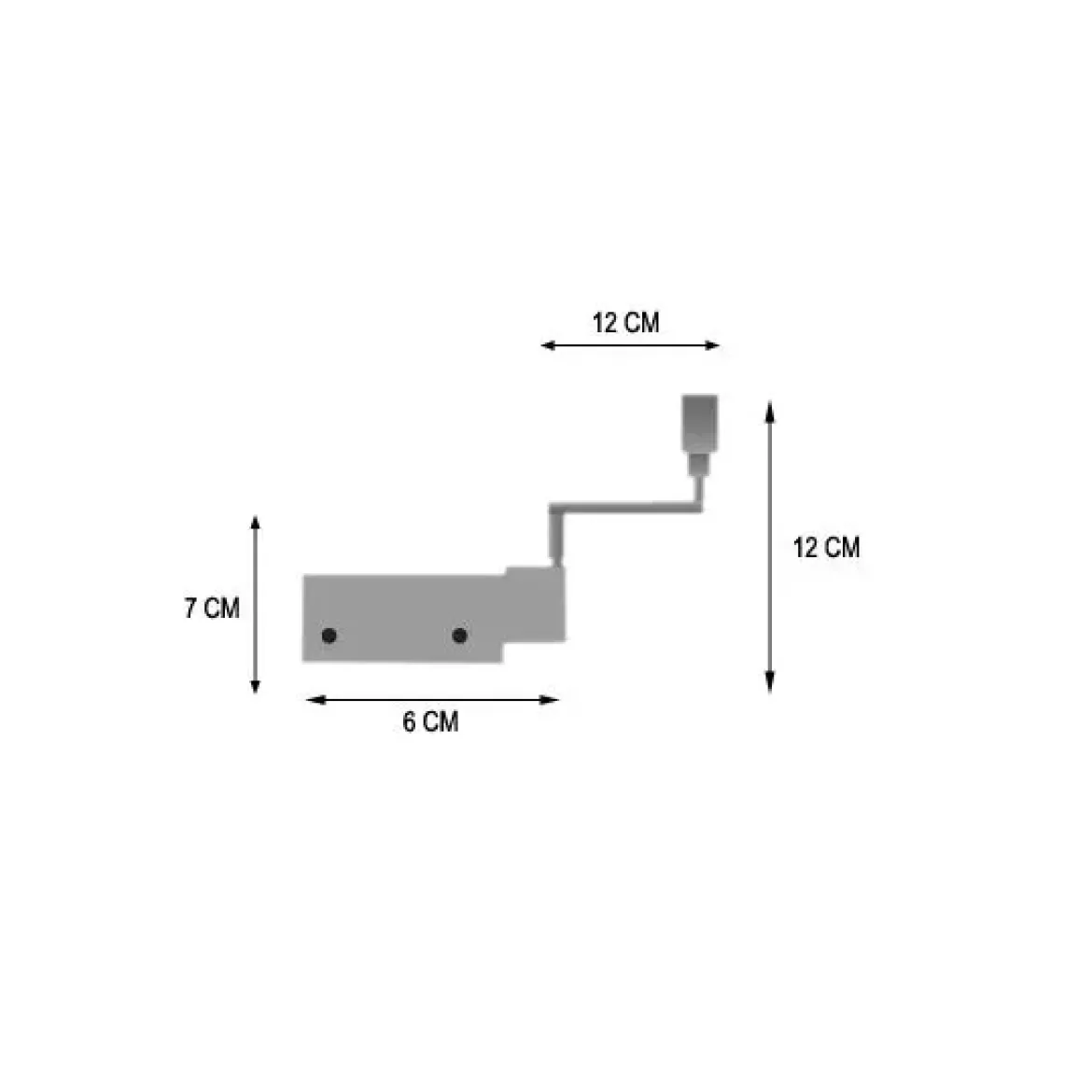 Set di 2 supporti Fix'vit (L180 - Ø20 mm) Argento