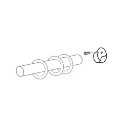 Set di 2 supporti (L25 cm - Ø20 mm) Jim Argento opaco