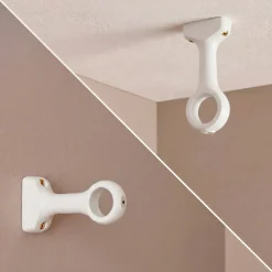 Set di 2 supporti legno (L110 / D28 mm) Nils Bianco
