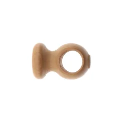 Set di 2 supporti per asta in legno (L5 cm / D28 mm) Nils Beige Verniciato