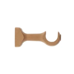 Set di 2 supporti per asta in legno (L11.5 cm/ D28 mm) Nils Beige Verniciato