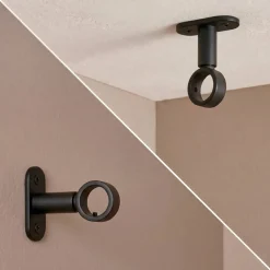 Set di 2 supporti per bastoni (L50 / Ø20 mm) Jim Nero opaco