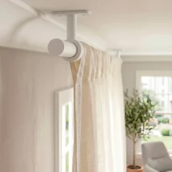 Set di 2 supporti regolabili (L55/L65 cm - Ø20 mm) Bianco opaco