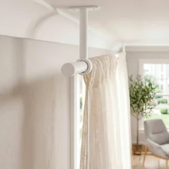 Set di 2 supporti regolabili (L90 - L150 / Ø20 mm) Bianco opaco