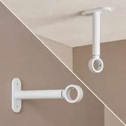 Set di 2 supporti regolabili (L150 - L190 / Ø20 mm) Bianco opaco