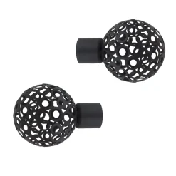 Set di 2 terminali (D20 mm) Jim Nero opaco