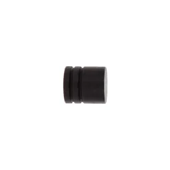 Set di 2 terminali per asta in legno (D28 mm) Nils tappo Nero opaco