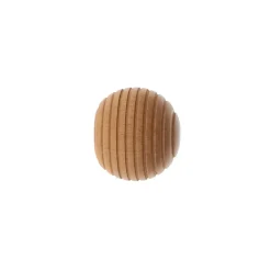 Set di 2 terminali per asta in legno (D28 mm) Nils Galaxie Beige Verniciato