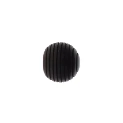 Set di 2 terminali per asta in legno (D28 mm) Nils galaxia Nero opaco