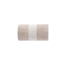 Set di 2 terminali per asta in legno cerato (D28 mm) Soren tappo corda Naturale