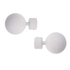 Set di 2 terminali per tenda (D28 mm) Gaia Bianco opaco