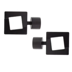 Set di 2 terminali per tenda(D28 mm) upper east side Nero opaco
