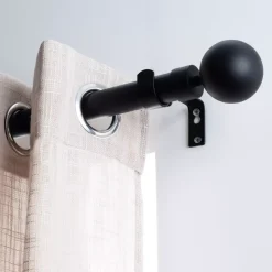 Set di 2 terminali per tenda (D28 mm) Gaia Nero opaco