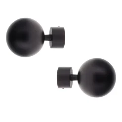 Set di 2 terminali per tenda (D28 mm) Gaia Nero opaco