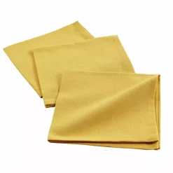 Set di 3 tovaglioli cotone Initia Giallo