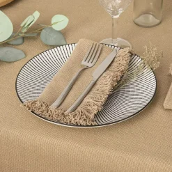 Set di 2 tovaglioli cotone Maha Beige