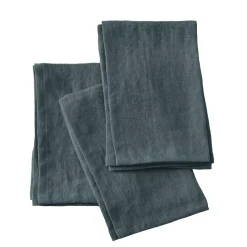 Set di 3 tovaglioli lino lavato (40 x 40 cm) Louise Grigio ardesia