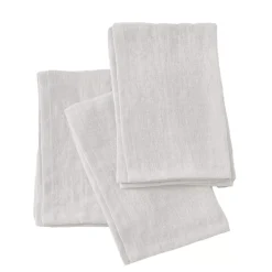 Set di 3 tovaglioli lino lavato (40 x 40 cm) Louise Bianco