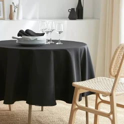 Set di 3 tovaglioli poliestere (40 x 40 cm) Elise Nero