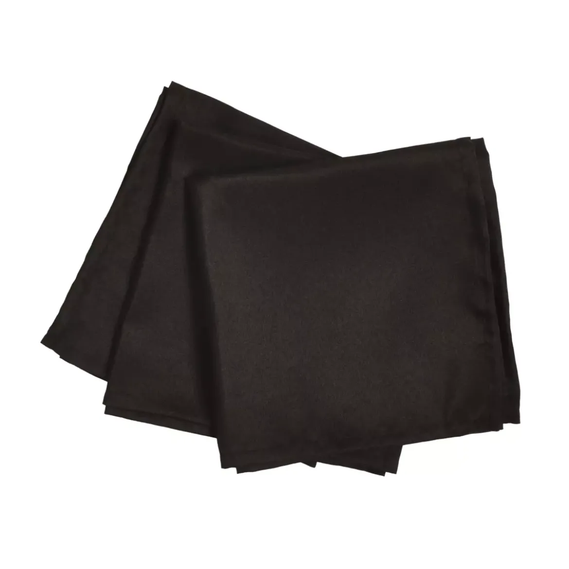 Set di 3 tovaglioli poliestere (40 x 40 cm) Elise Nero