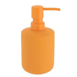 Set bicchiere distributore e porta sapone in grès Timeless Giallo senape
