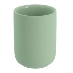 Set bicchiere, portasapone e distributore in grès Timeless Azzurro