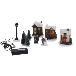 Set completo villaggio luminoso Oslo a pile