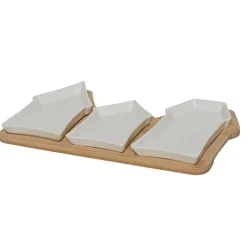 Set da tapas 3 piatti (17 x 33 cm) Casette Bianche