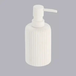 Set di accessori bagno in resina Striato Bianco