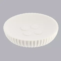 Set di accessori bagno in resina Striato Bianco