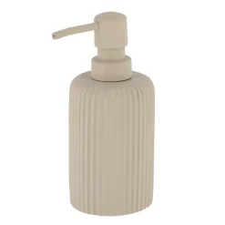 Set di accessori bagno in resina Strié Tortora