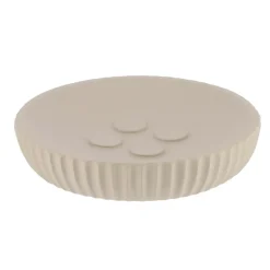 Set di accessori bagno in resina Strié Tortora