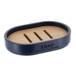 Set di accessori bagno Purebamboo Blu marino