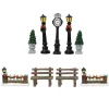Set di 9 accessori (H12 cm) Arredo urbano per villaggio