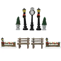 Set di 9 accessori (H12 cm) Arredo urbano per villaggio