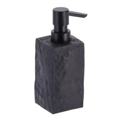 Set di accessori per il bagno effetto pietra Nero