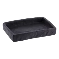 Set di accessori per il bagno effetto pietra Nero