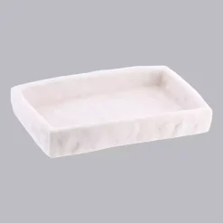 Set di accessori per il bagno effetto pietra Bianco