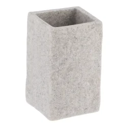 Set di accessori per il bagno effetto pietra Grigio